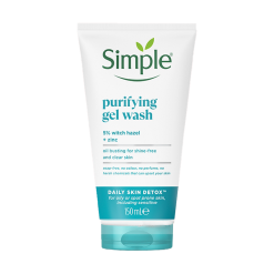 [Simple] Sữa Rửa Mặt Simple Adaily Skin Detox Purifying Gel Wash 150ml Xanh Dương