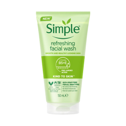 [Simple] Sữa Rửa Mặt Simple Kind To Skin Refreshing Facial Wash Gel 150ml Xanh Lá