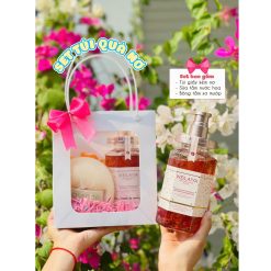 (Quà Tặng 20/11) Set Sữa Tắm Weilaiya Hoa Hồng (1 Sữa Tắm + Bông Tắm + Túi Giấy)