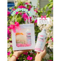 (Quà Tặng 20/11) Set Sữa Tắm Alpha Arbutin Cá Ngựa (1 Sữa Tắm + Bông Tắm + Túi Giấy)