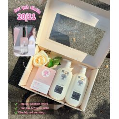 (Quà Tặng 20/11) Set Quà Voudioty Biotin & Collagen Trắng (1 Cặp Dầu Gội Xả + 1 Tinh Dầu + 1 Hộp Quà)