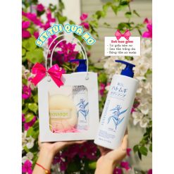 (Quà Tặng 20/11) Set Quà Tặng Hatomugi (1 Sữa Tắm + Bông Tắm + Túi Giấy)