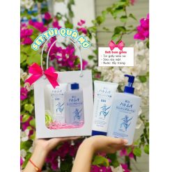 (Quà Tặng 20/11) Set Quà Tặng Hatomugi (1 Nước Tẩy Trang + 1 Sữa Rửa Mặt + Túi Giấy)