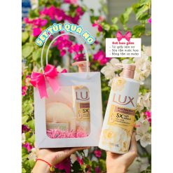 (Quà Tặng 20/11) Set Sữa Tắm Lux Hoa Trà (1 Sữa Tắm + Bông Tắm + Túi Giấy)