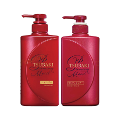 [Tsubaki] Cặp Dầu Gội Và Xả Tsubaki Premium Moist 490ml