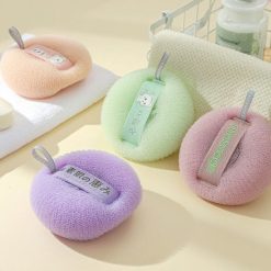 Bông Tắm Xơ Mướp Tạo Bọt Tẩy Tế Bào Chết Có Đai Tay Cao Cấp (Màu Ngẫu Nhiên)