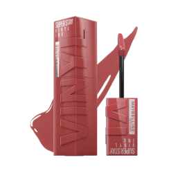 [Maybelline] Son Bóng Maybelline Super Stay Vinyl Ink #115 Peppy 4,2g Nâu Đào