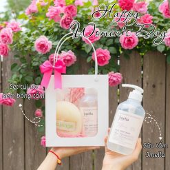 (Quà Tặng 20/10) Set Sữa Tắm Jmella (1 Sữa Tắm + 1 Bông Tắm + 1 Túi Nơ)