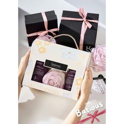 (Quà Tặng 20/10) Set Quà Batious Tím (1 Cặp Gội Xả + 1 Bông Tắm Hoa Hồng + 1 Hộp Quà)