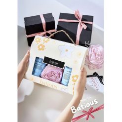 (Quà Tặng 20/10) Set Quà Batious Xanh (1 Cặp Gội Xả + 1 Bông Tắm Hoa Hồng + 1 Hộp Quà)