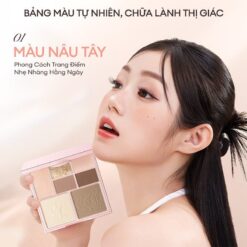 [Colorkey] Bảng Phấn Mắt Và Má Hồng Colorkey Embrace Nature Seven-Shade Makeup Palette #01 Earthy Brown 15g Nâu Tây