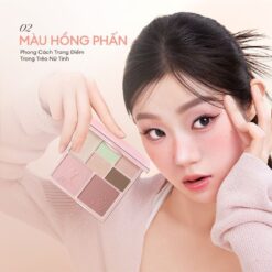 [Colorkey] Bảng Phấn Mắt Và Má Hồng Colorkey Embrace Nature Seven-Shade Makeup Palette #02 Soft Pink 15g Hồng Phấn