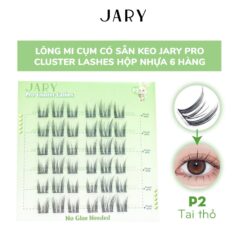 [Jary] Mi Giả Sẵn Keo Jary Pro Cluster Lashes #P2 Tai Thỏ (6 Hàng)
